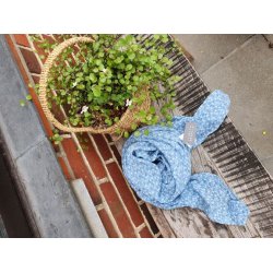 Lisbeth Merrild - Trklde - bl blomstret 75*140 cm 