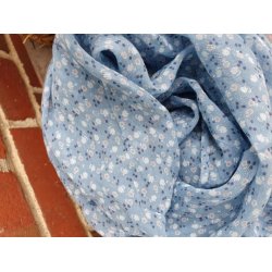 Lisbeth Merrild - Trklde - bl blomstret 75*140 cm 