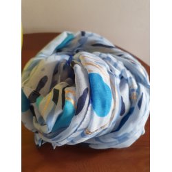 Trklde bl cirkler m/guld fra Lisbeth Merrild (LM-Stor)