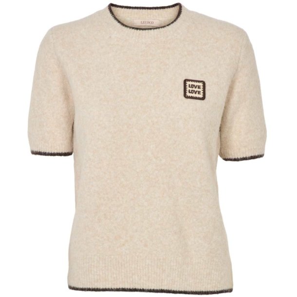 Lecoco - Caroline Strikbluse - lys sand - onesize