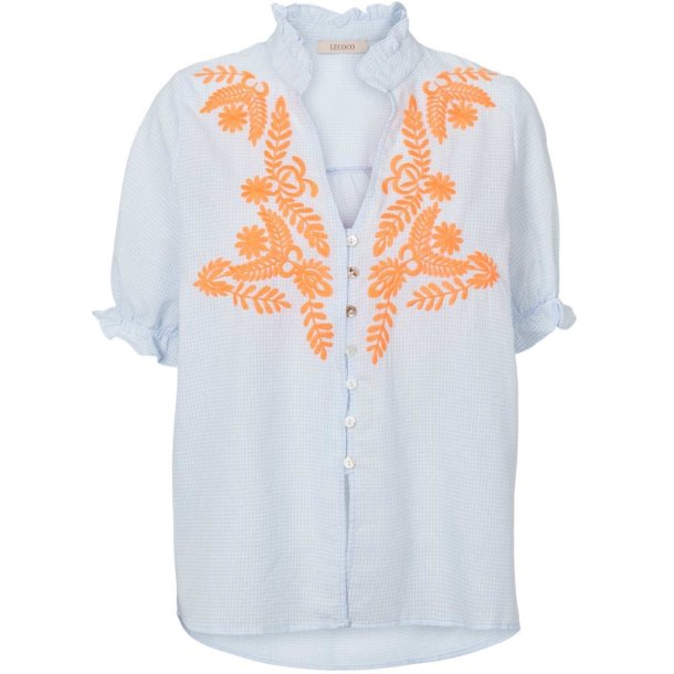 Lecoco - Dahlia Bluse - korte rmer m. flsekant