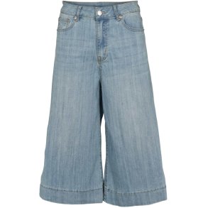 Lecoco - Sera Denim Bermuda Shorts - lang model - lys bl