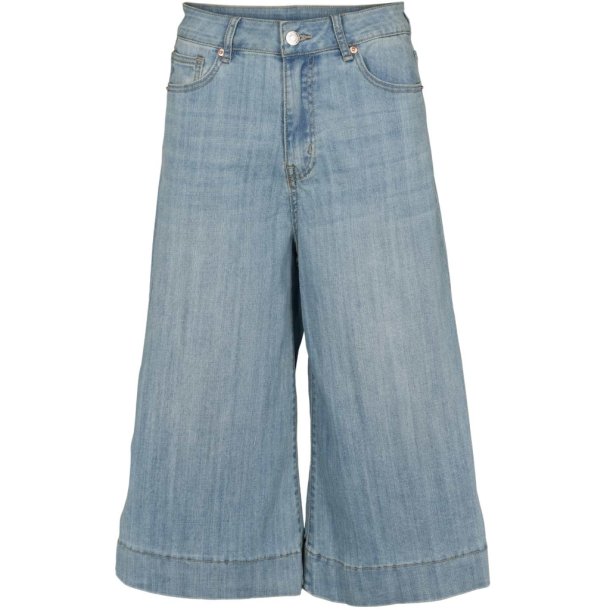 Lecoco - Sera Denim Bermuda Shorts - lang model - lys blå