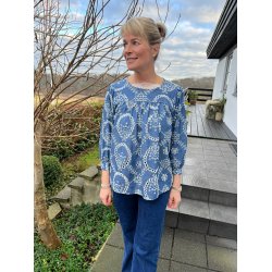 Lisbeth Merrild - Denim Bluse - denim bl med hul mnster - OneSize