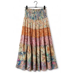 Lisbeth Merrild - Nederdel i 100% silke - OneSize - multi farvet
