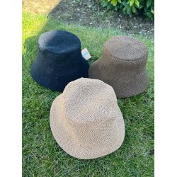 Lisbeth Merrild - Bllehat - sort, rosa og denim - OneSize med justerbar velcro