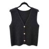 Lisbeth Merrild - Strik Vest - sort - OneSize