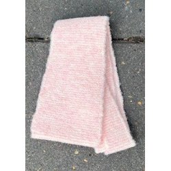 Lisbeth Merrild - T�rkl�der strikket - lille model ala Sophie Scarf - lysebl�, gr�, beige og lyser�d