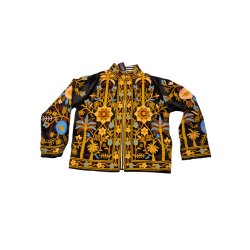Lisbeth Merrild - Unika Jakke - kort model - sort m/h�ndlavet broderier i forsk. farver - OneSize