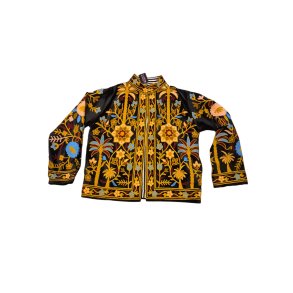Lisbeth Merrild - Unika Jakke - kort model - sort m/h�ndlavet broderier i forsk. farver - OneSize