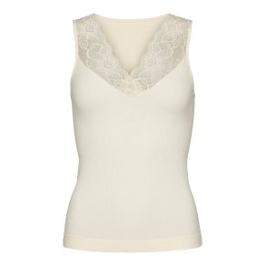 Tim&Simonsen - Belen V-lace top - panna