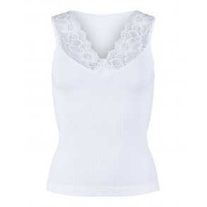 Tim&Simonsen - Belen V-lace top - hvid