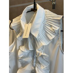 BOHO-LOVE - Skjortebluse uden rmer og flser  -  hvid