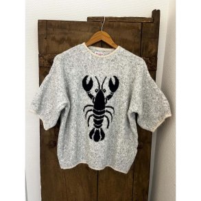Not Allowed - Strikbluse - gr� m/navy hummer