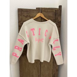 Not Sisters - Practically Sweatshirt - beige m/pink statement