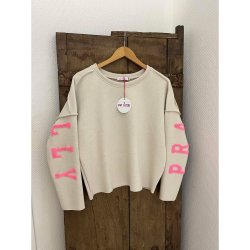 Not Sisters - Practically Sweatshirt - beige m/pink statement