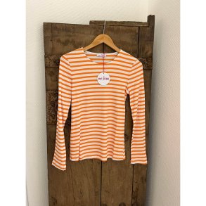Not Sisters - Everyday stripes - T-Shirt m/lange �rmer - hvid og orange