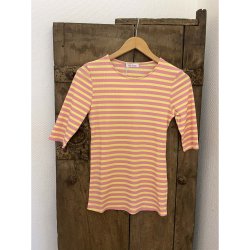 Not Sisters - T-Shirt SS - stribet - pink/gul