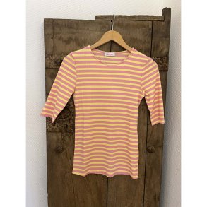 Not Sisters - T-Shirt SS - stribet - pink/gul