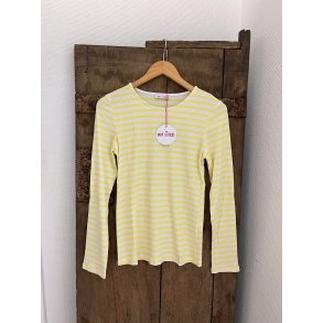 Not Sisters - Everyday stripes - T-Shirt m/lange �rmer - hvid og gul