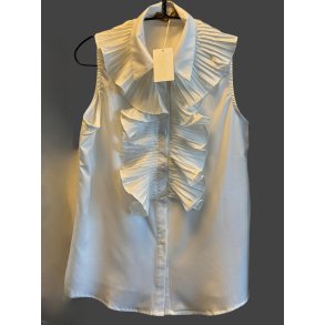 BOHO-LOVE - Skjortebluse uden rmer og flser  -  hvid