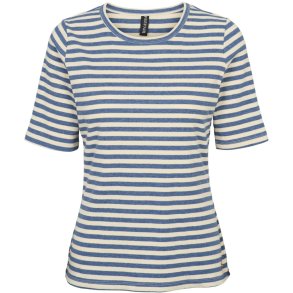 Prepair - Beate T-Shirt - bl� - stribet