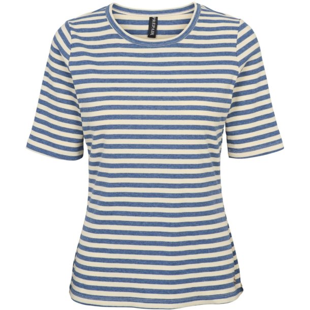 Prepair - Beate T-Shirt - bl� - stribet