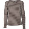 Prepair - Beatrice T-Shirt - stribet - brun og hvid