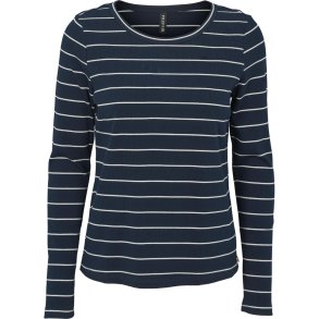 Prepair - Beatrice T-Shirt - stribet - navy og hvid stribet
