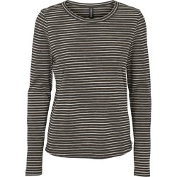 Prepair - Beatrice T-Shirt - brun melange stribet