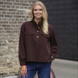 Prepair - Bianca Denim Bluse - bordeaux