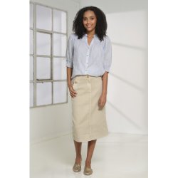 Prepair - Lissa Bluse- med 3/4 korte rmer m. smock - bl stribet