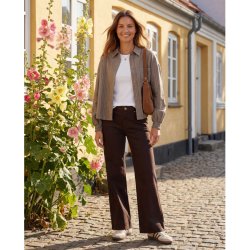 Prepair - Lizette Bluse - taupe stribet