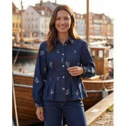 Prepair - Malou Skjortebluse  - bl� denim