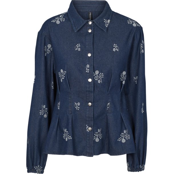 Prepair - Malou Skjortebluse  - bl� denim