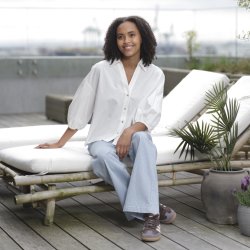 Prepair - Nicole Bluse - med 3/4 lange rmer - off white