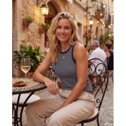 Prepair - Norma Tanktop - bl� - stribet