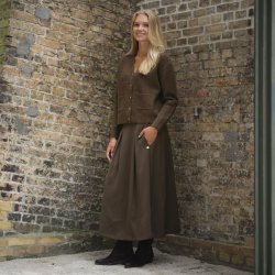 Prepair - Gigi Strikcardigan - chokolade brun