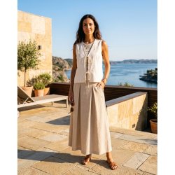 Prepair - Penelope Vest - beige med tynde bindeb�nd