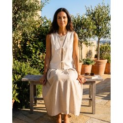 Prepair - Penelope Vest - beige med tynde bindeb�nd