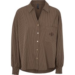 Prepair - Candra Bluse - brun/sand stribet