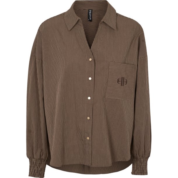 Prepair - Candra Bluse - brun/sand stribet