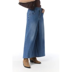 Qnuz - Wide Pants / Nederdel - denim bl�