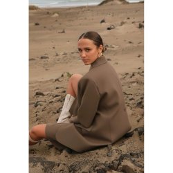 Qnuz - Juice Blazer - marron - med fede detaljer