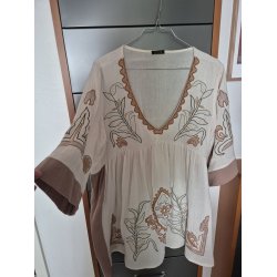 Qnuz - Come Tunika - beige og camel