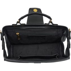 Tim&Simonsen - Sandie Ladies bag - skindtaske sort med guldspnde med simili sten