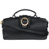 Tim&Simonsen - Sandie Ladies bag - skindtaske sort med guldspnde med simili sten
