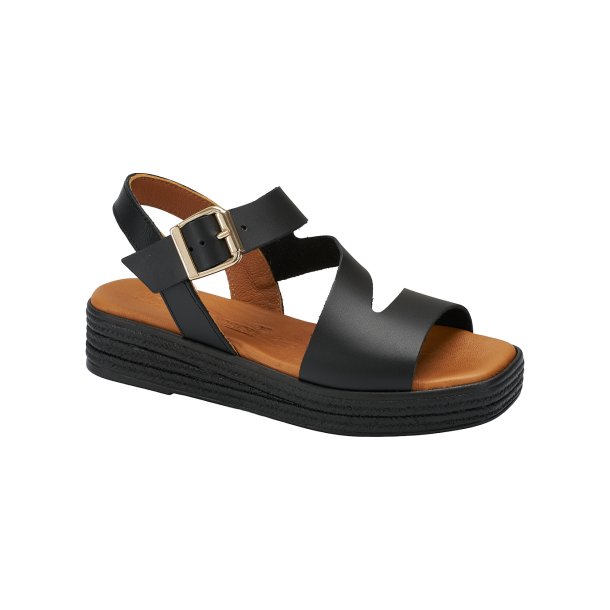 Tim&Simonsen - Valentina sandal med spnde - sort - Sandal til damer