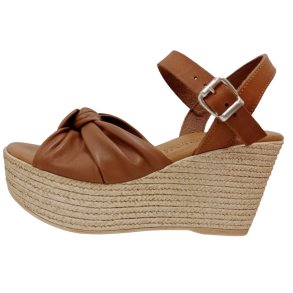 Tim&Simonsen - Kirstine sandal med spnde og hl - Brandi/cognacfarvet - Sandal til damer