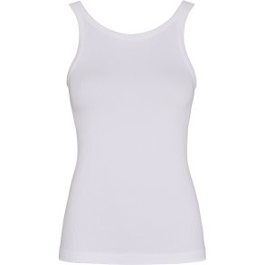 Tim&Simonsen - Lone Tank Top - hvid - Microfibertop i rib